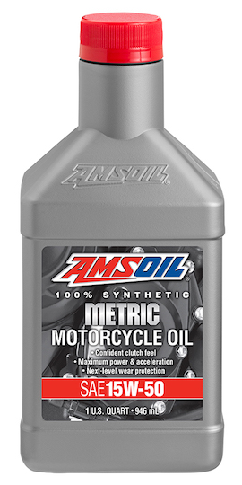 AMSOIL 15W-50 Synthetic Metric Motorcycle Oil (MFF)