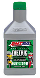 AMSOIL 10W-30 Synthetic Metric Motorcycle Oil (MCT)