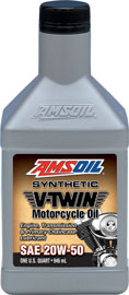 AMSOIL 20W-50 Synthetic V-Twin Motorcycle Oil (MCV) 20W50